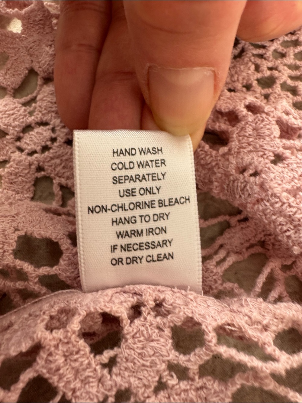 Rabbit Rabbit Rabbit Dusty Pink Crochet Open-Front Cardigan 1x - Picture 11 of 13
